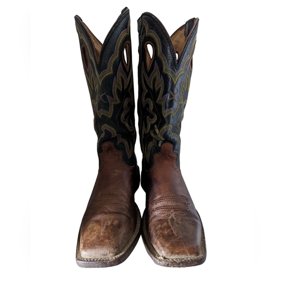 Twisted X Buckaroo Roper Style Two Tone Leather Cowboy Western Boots Size 9D - Picture 3 of 13